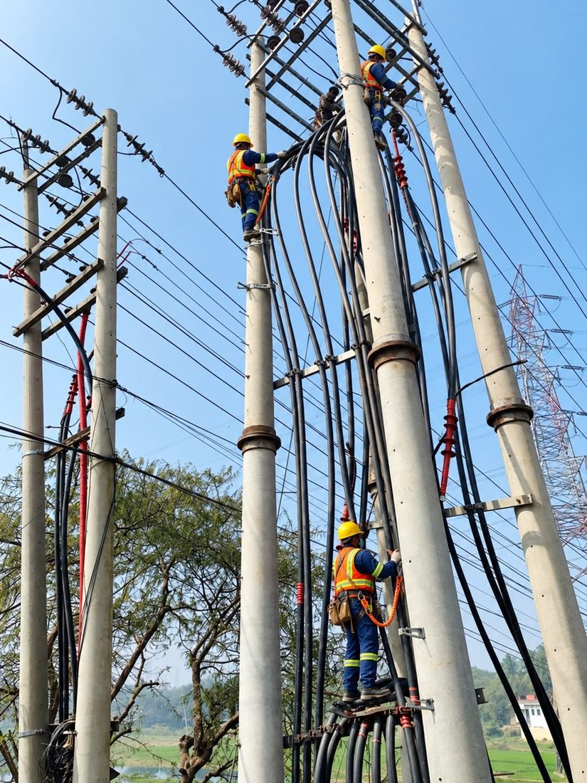 Cable risers and outdoor terminations on poles