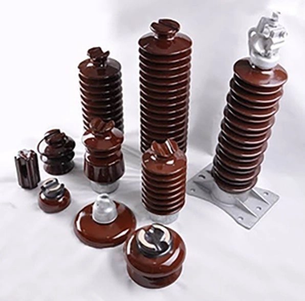 Porcelain pin and post insulators